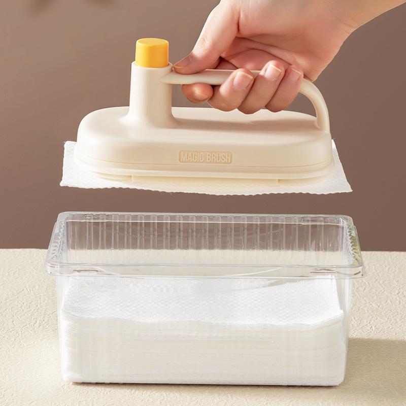 Kitchen Bathroom Toilet Cleaning Magic Brush Glass Wall Cleaning Bath Brush Handle Cleaning Rag Ceramic Window Slot Clean Brush Kitchen Gadgets 8