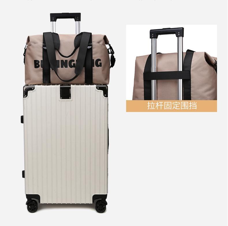Women's Fashion Letter Print Gym Duffel Bag - Wet & Dry Separation Yoga Fitness Tote, Weekender Overnight Shoulder Bag For Travel 9