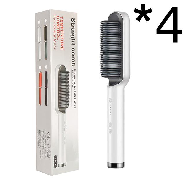 New 2 In 1 Hair Straightener Hot Comb Negative Ion Curling Tong Dual-purpose Electric Hair Brush 40