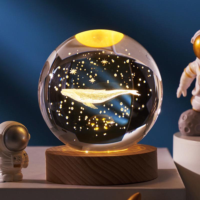 Luminous Starry Sky And Planets Moon Moon Crystal Ball Small Night Lamp Projection Ambience Light Creative Gift New Strange Gift 14