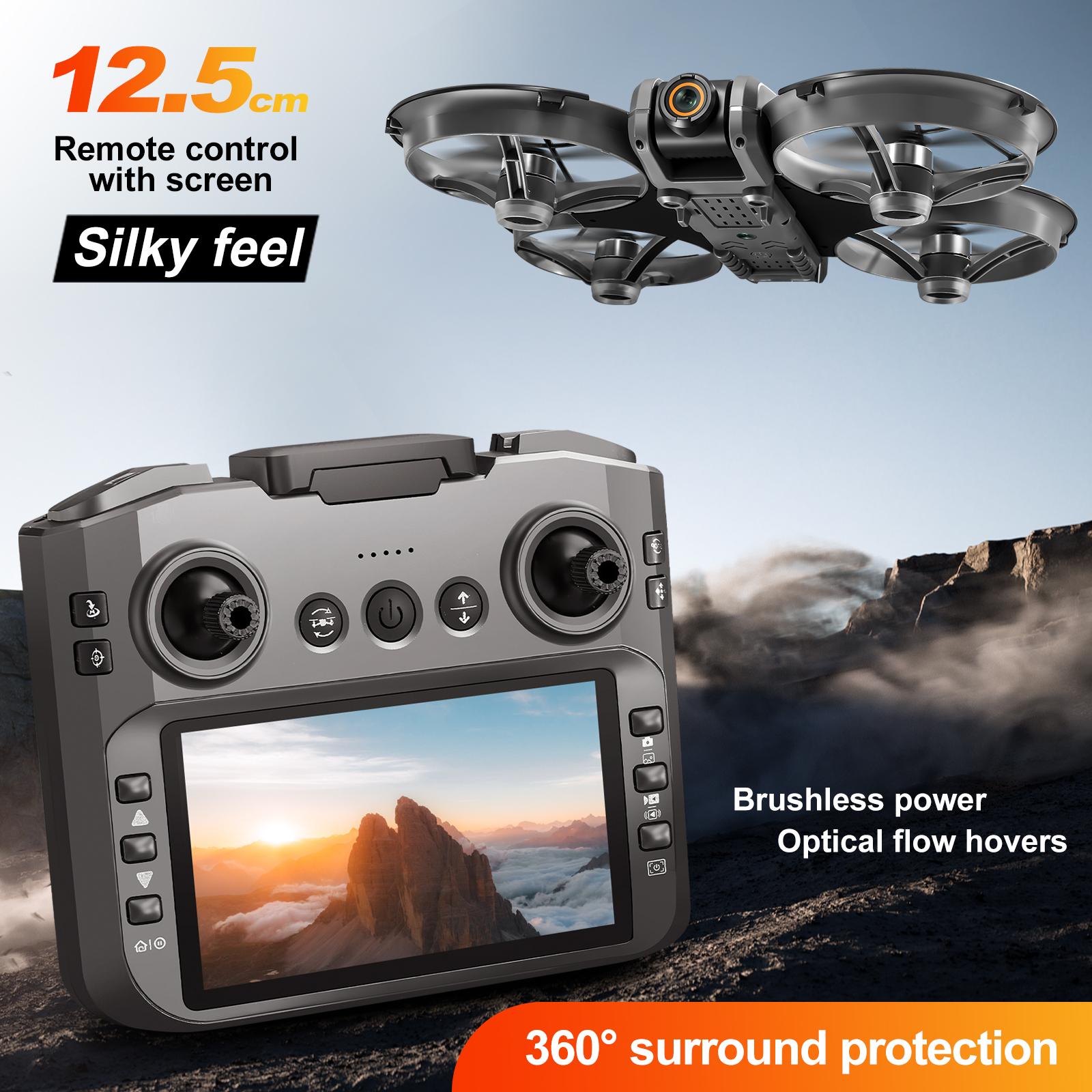 S156 8K Dual Camera Drone With 5.9 Inch HD Screen Remote Controller Brushless Motor Long Battery Life Foldable FPV Quadcopter For Aerial Photography Beginners 5