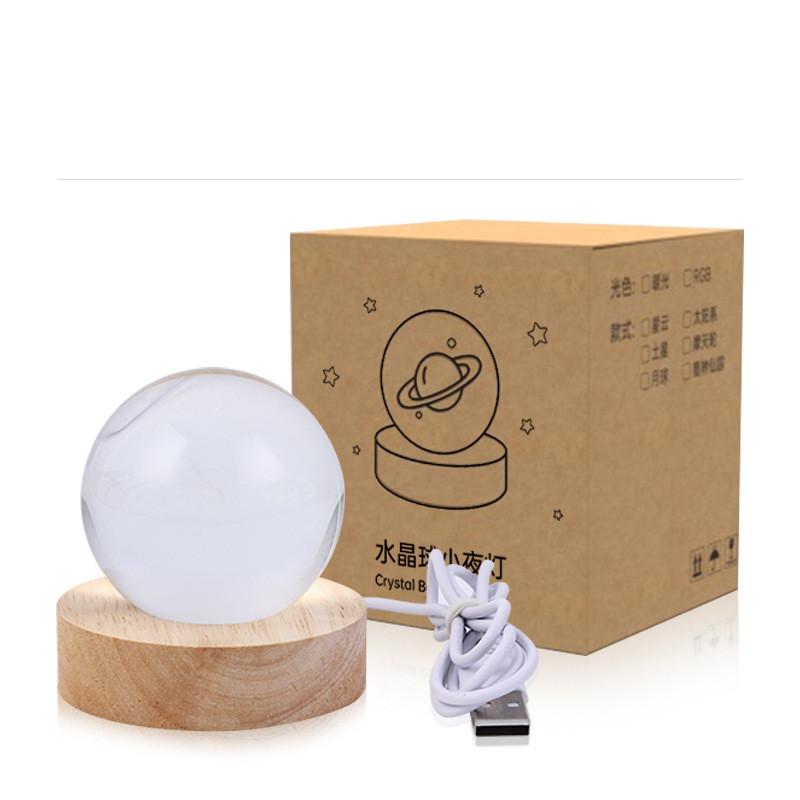 Luminous Starry Sky And Planets Moon Moon Crystal Ball Small Night Lamp Projection Ambience Light Creative Gift New Strange Gift 11