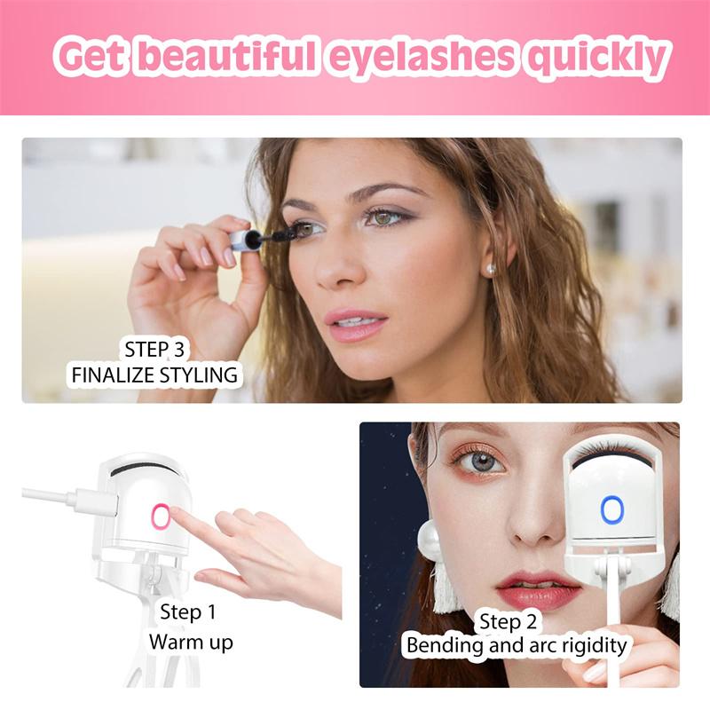 Heated Eyelash Curler Electric Temperature Control Mini Eyelash Curler Electric Portable Charging 6