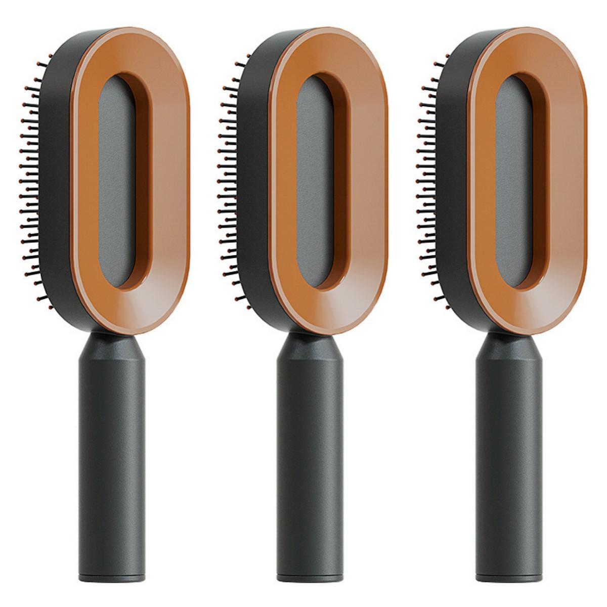 Self Cleaning Hair Brush For Women One-key Cleaning Hair Loss Airbag Massage Scalp Comb Anti-Static Hairbrush 68