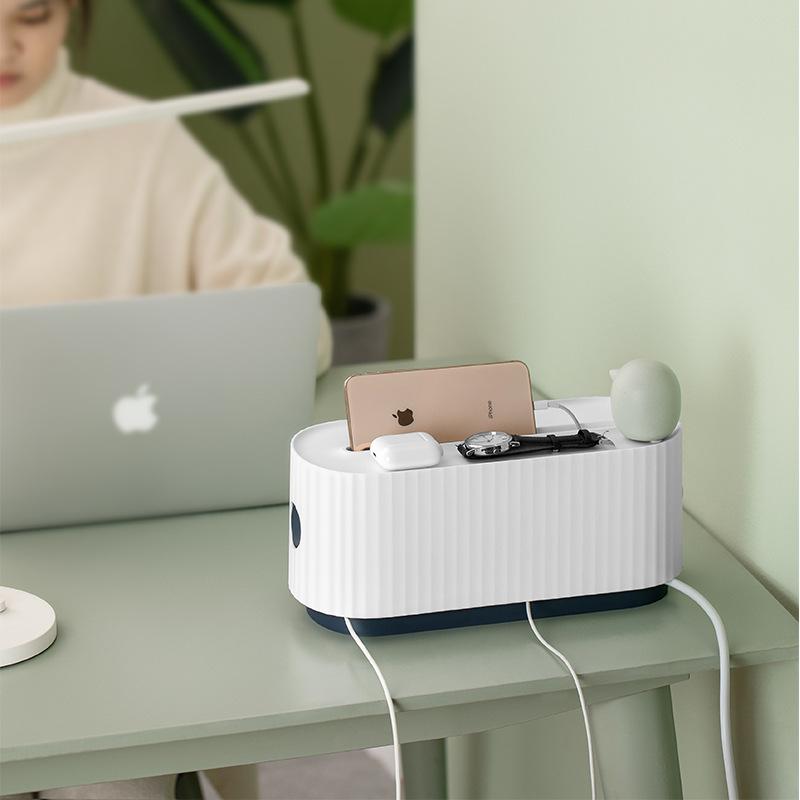 Power Strip Wire Case Cable Storage Box Anti Dust Charger Socket Organizer Network Line Storage Bin Charger Wire Management 5