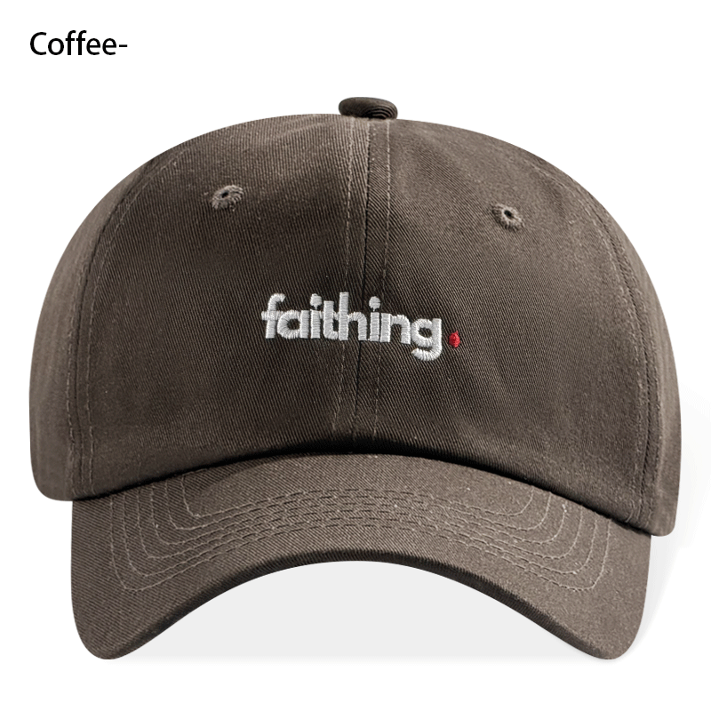 Religious Christian Faithing Letter Embroidery Black Vintage Casual Unisex Baseball Cap 8