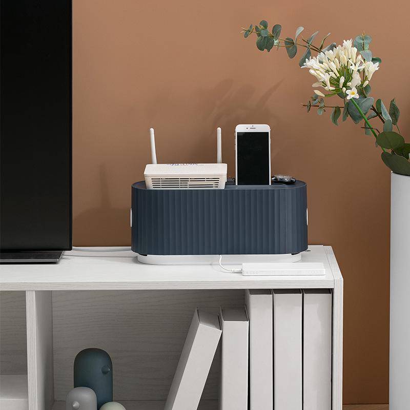 Power Strip Wire Case Cable Storage Box Anti Dust Charger Socket Organizer Network Line Storage Bin Charger Wire Management 6