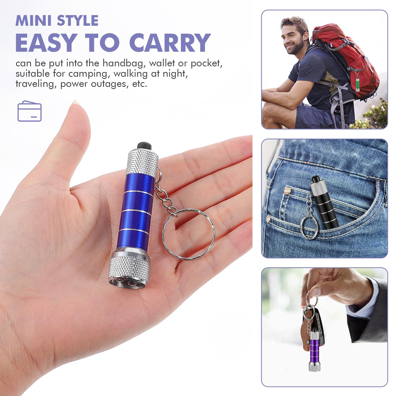 Mini Keychain Light Emergency Night Light Camping Flashlight Portable LED Torch Aluminum Keyring 3