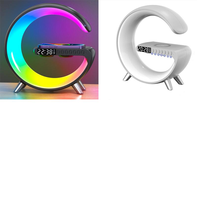 New Intelligent G Shaped LED Lamp Bluetooth Speake Wireless Charger Atmosphere Lamp App Control For Bedroom Home Decor 21