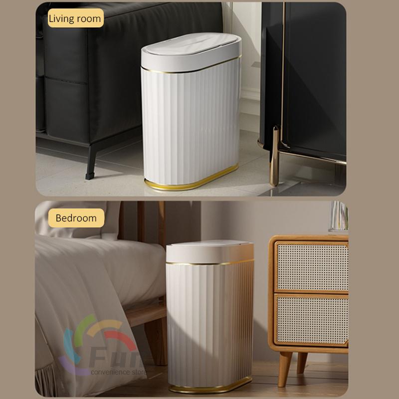 Smart Trash Can With Lid For Bedroom And Living Room Kitchen Storage Box Trash Can Induction Small Car Box Automatic Smart Dustbin Smart Trash Bin 8