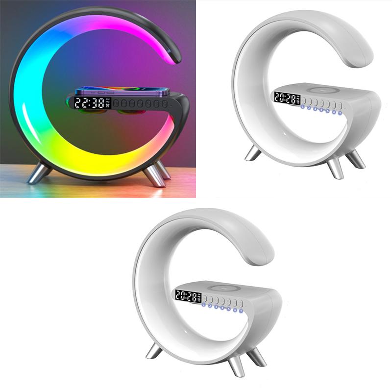 New Intelligent G Shaped LED Lamp Bluetooth Speake Wireless Charger Atmosphere Lamp App Control For Bedroom Home Decor 22