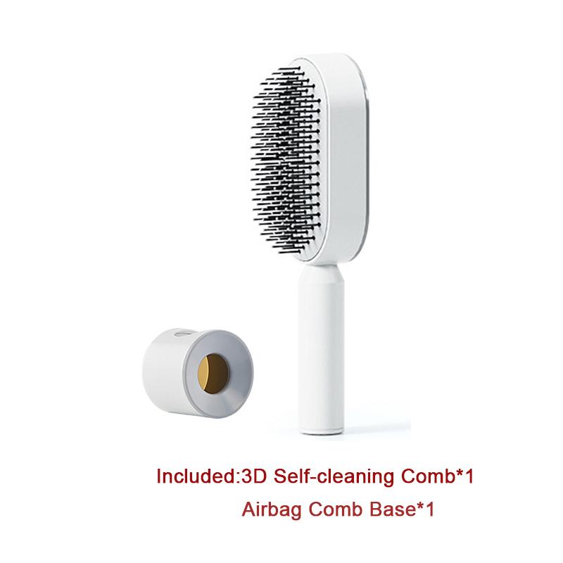 Self Cleaning Hair Brush For Women One-key Cleaning Hair Loss Airbag Massage Scalp Comb Anti-Static Hairbrush 24