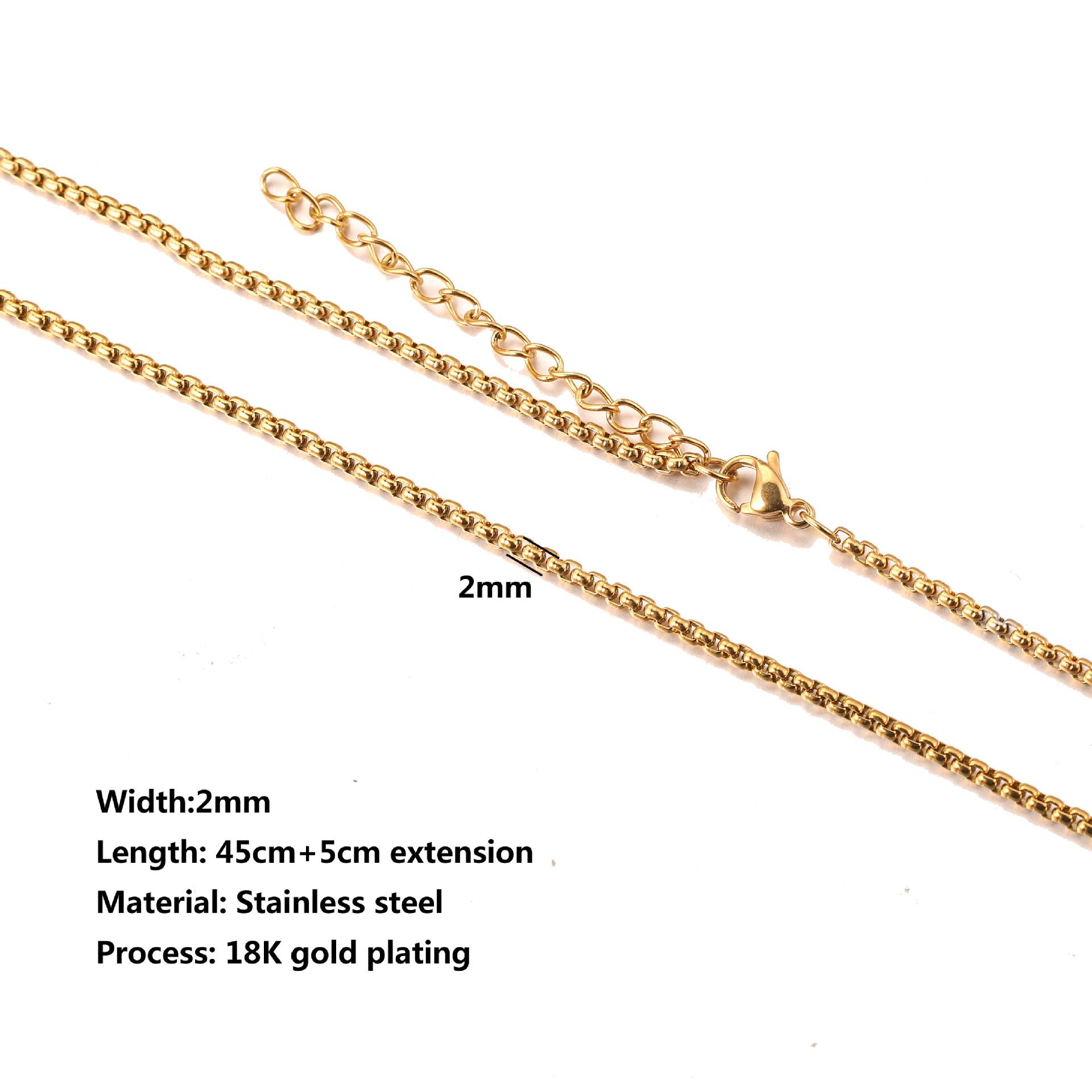Stainless Steel Water Ripple Chain With Chain Collarbone Chain 14