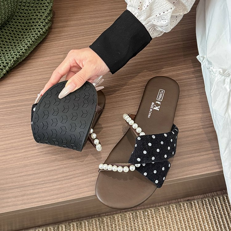 2026 New Arrival Luxury Flat Slippers For Women, Fairy Style One-Strap Slide Sandals, Dress Matching Beach Casual Summer Slides 5