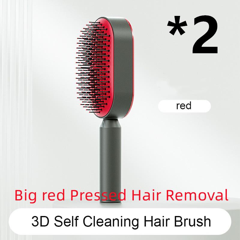 Self Cleaning Hair Brush For Women One-key Cleaning Hair Loss Airbag Massage Scalp Comb Anti-Static Hairbrush 52