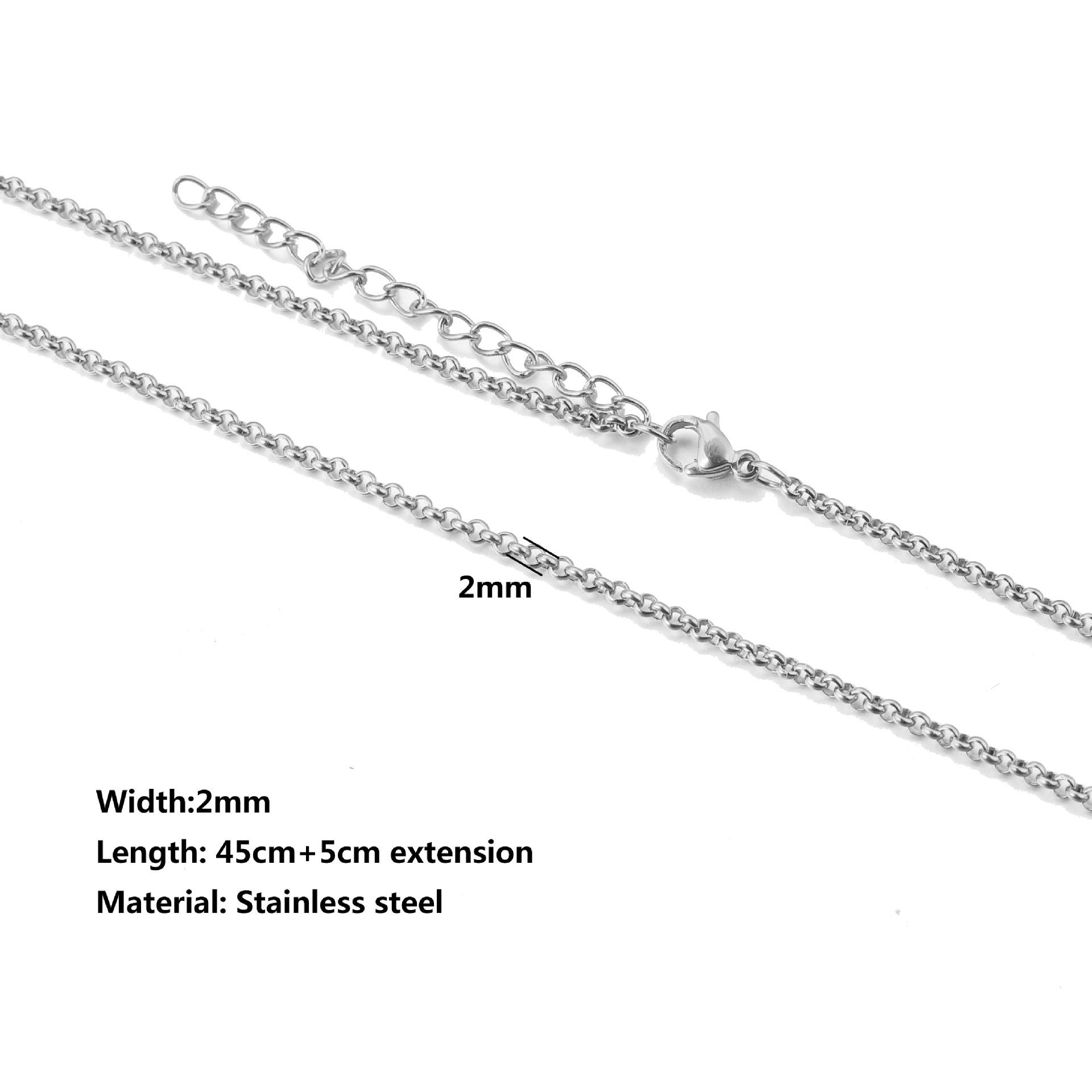 Stainless Steel Water Ripple Chain With Chain Collarbone Chain 12