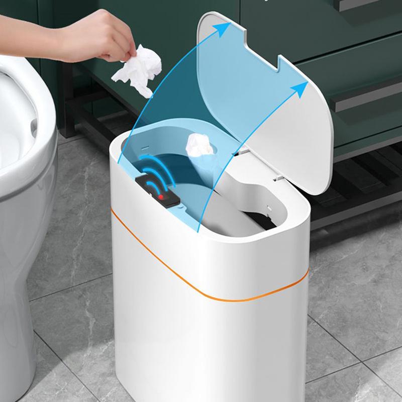 Smart Trash Can With Lid For Bedroom And Living Room Kitchen Storage Box Trash Can Induction Small Car Box Automatic Smart Dustbin Smart Trash Bin 4