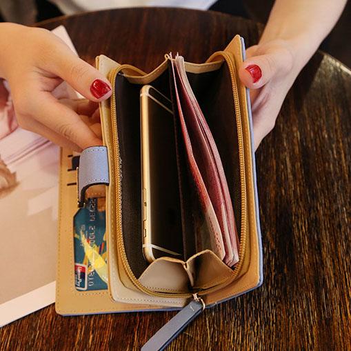 Women's Fashion Long Wallet Clutch - Elegant Hollow Out Leaf Design Zipper Closure Wristlet Handbag With Card Slots & Phone Compartment, Trendy Evening Purse For Ladies & Girls 3