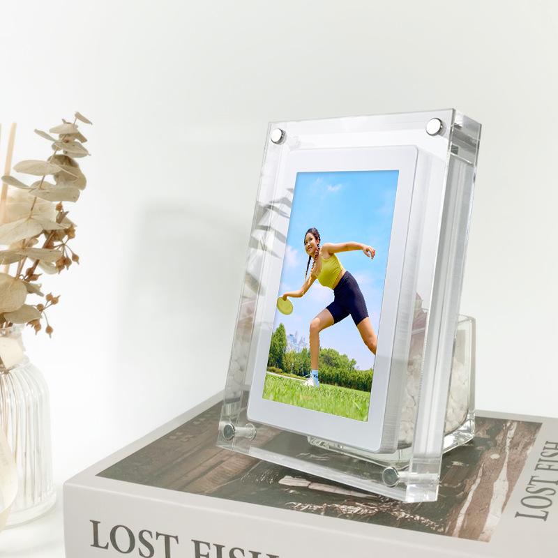 Digital Picture Frame Acrylic Video Player Digital Photo Frame Vertical Display With 1GB And Battery Type C Video Frame Gift For Loved 5
