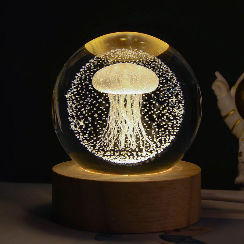 Luminous Starry Sky And Planets Moon Moon Crystal Ball Small Night Lamp Projection Ambience Light Creative Gift New Strange Gift 20