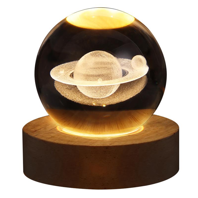 Luminous Starry Sky And Planets Moon Moon Crystal Ball Small Night Lamp Projection Ambience Light Creative Gift New Strange Gift 10