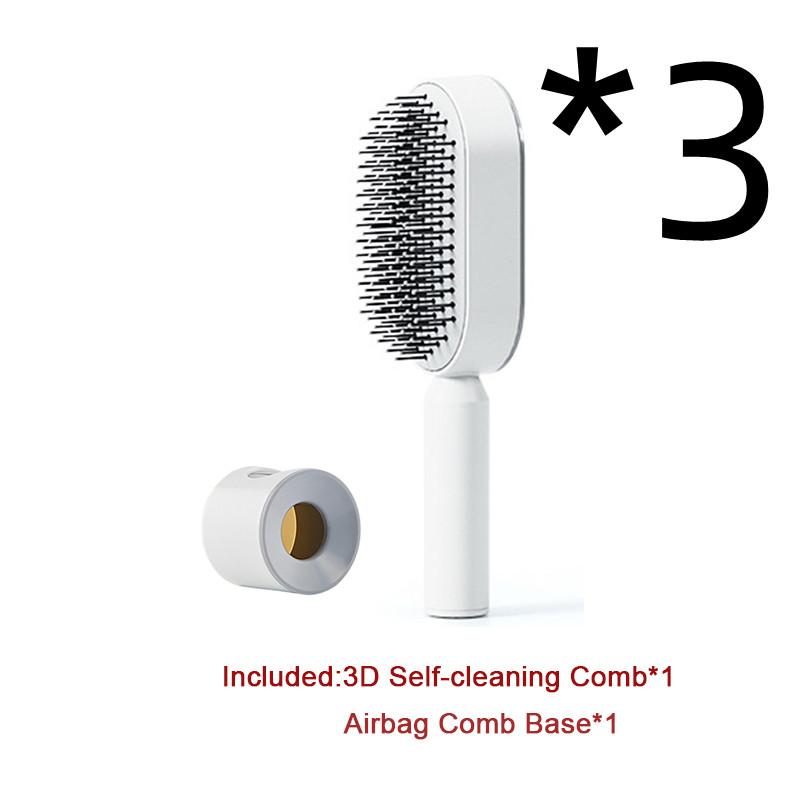 Self Cleaning Hair Brush For Women One-key Cleaning Hair Loss Airbag Massage Scalp Comb Anti-Static Hairbrush 28