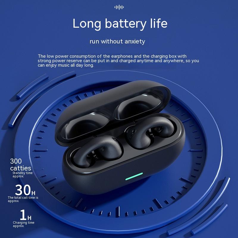 Wireless Ear Clip Bluetooth Headset TWS Comfortable Wear Not In-Ear Sports Wireless Bone Conduction 5.3 Bluetooth Headset 8