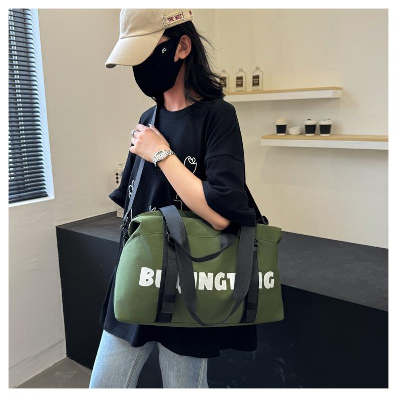Women's Fashion Letter Print Gym Duffel Bag - Wet & Dry Separation Yoga Fitness Tote, Weekender Overnight Shoulder Bag For Travel 11