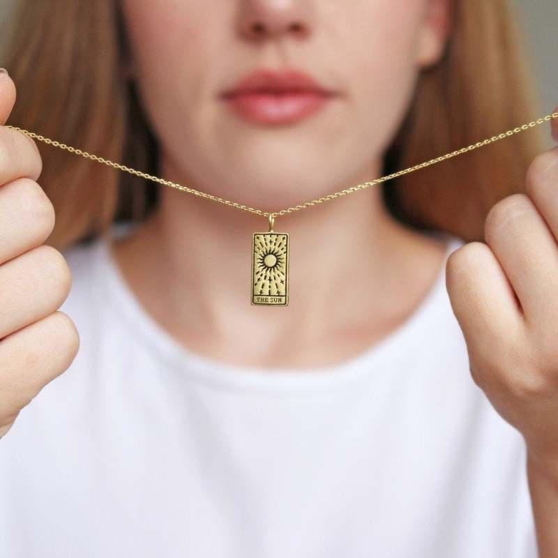 Fashion Tarot Card Artifact Pendant Necklace 3