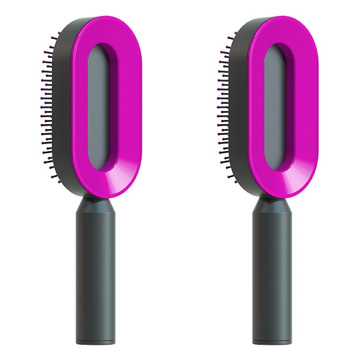 Self Cleaning Hair Brush For Women One-key Cleaning Hair Loss Airbag Massage Scalp Comb Anti-Static Hairbrush 58