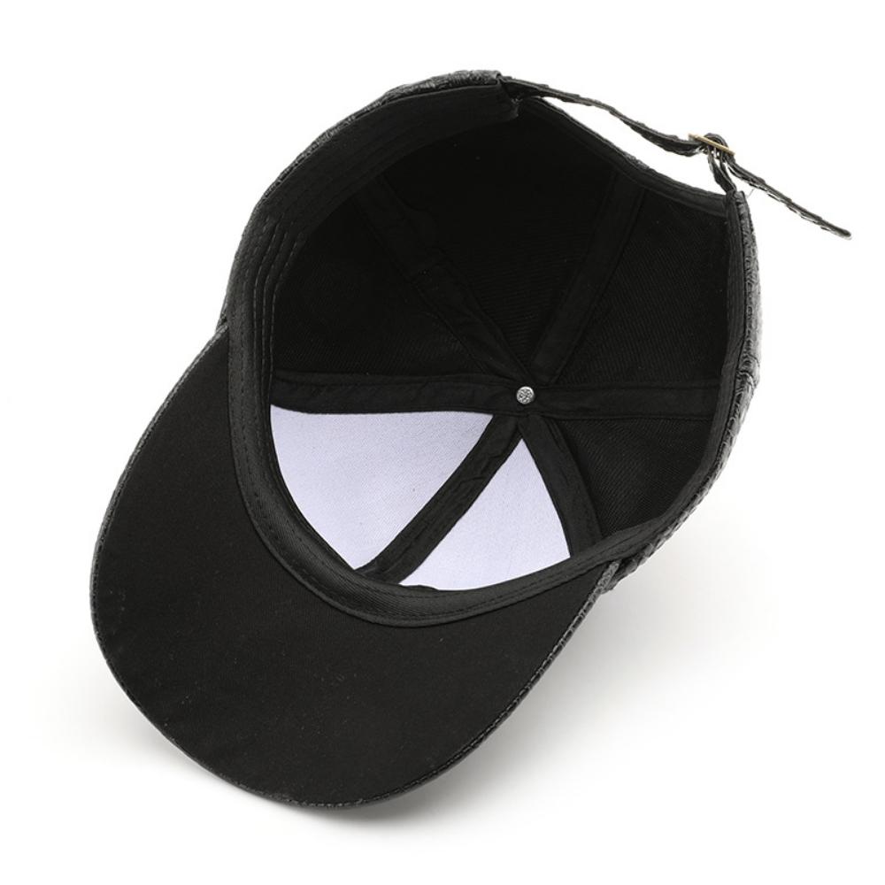 Monochromatic Light Board PU Leather Adjustable Trend Casual Baseball Cap Suitable For Outdoor Sports And Travel 7