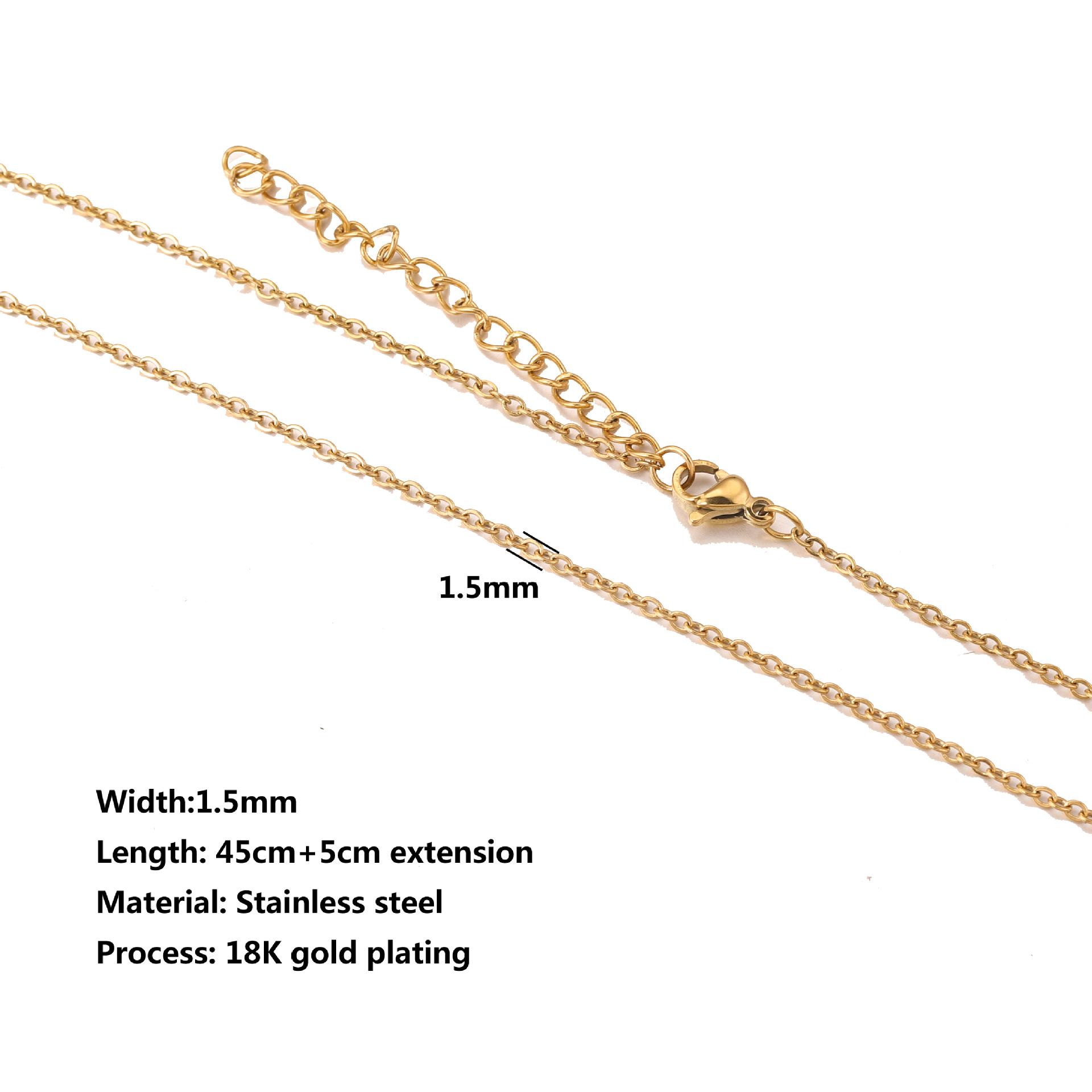 Stainless Steel Water Ripple Chain With Chain Collarbone Chain 22
