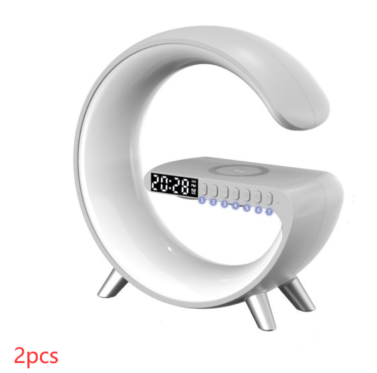 New Intelligent G Shaped LED Lamp Bluetooth Speake Wireless Charger Atmosphere Lamp App Control For Bedroom Home Decor 8