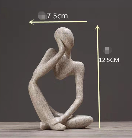 Creative Abstract Character Jane Ou Thinker Ornaments Living Room Home Accessories Wedding Gifts 12