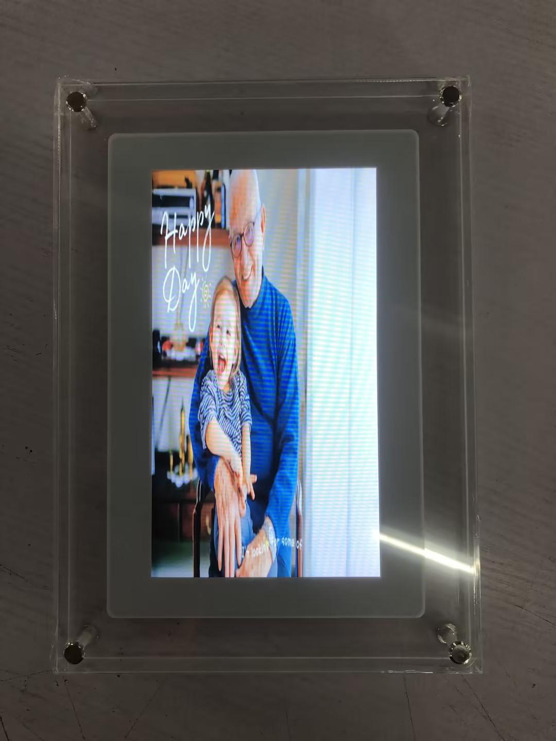 Digital Picture Frame Acrylic Video Player Digital Photo Frame Vertical Display With 1GB And Battery Type C Video Frame Gift For Loved 18