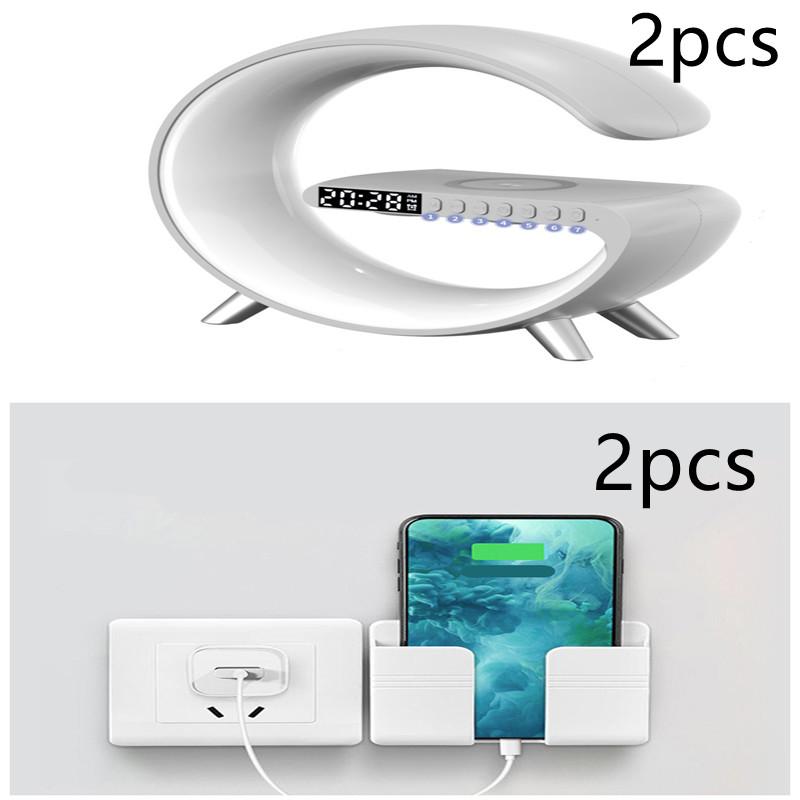 New Intelligent G Shaped LED Lamp Bluetooth Speake Wireless Charger Atmosphere Lamp App Control For Bedroom Home Decor 26