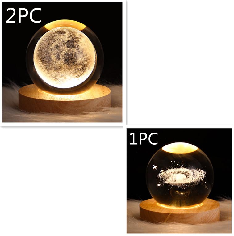 Luminous Starry Sky And Planets Moon Moon Crystal Ball Small Night Lamp Projection Ambience Light Creative Gift New Strange Gift 33