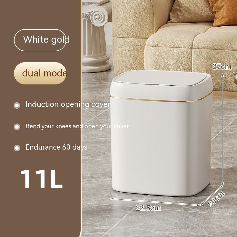 Smart Trash Can With Lid For Bedroom And Living Room Kitchen Storage Box Trash Can Induction Small Car Box Automatic Smart Dustbin Smart Trash Bin 19