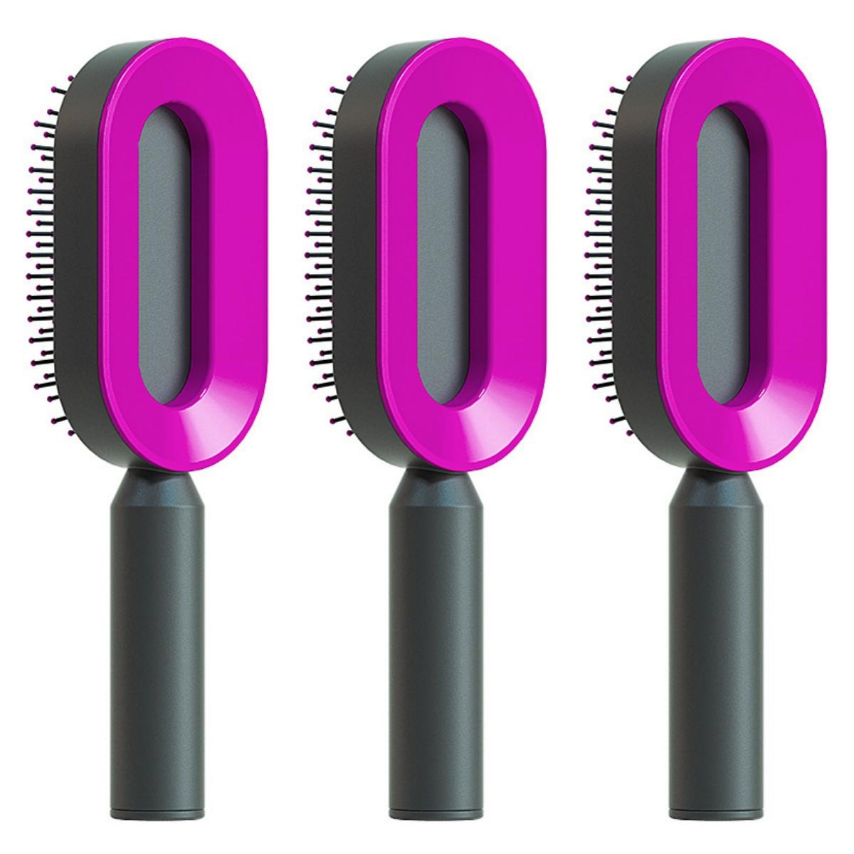 Self Cleaning Hair Brush For Women One-key Cleaning Hair Loss Airbag Massage Scalp Comb Anti-Static Hairbrush 69