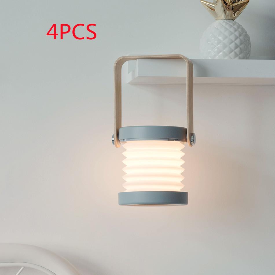 Foldable Touch Dimmable Reading LED Night Light Portable Lantern Lamp USB Rechargeable For Home Decor 18