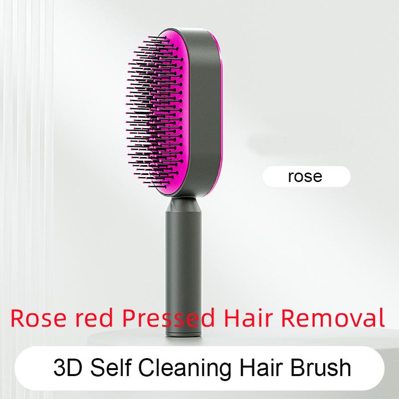 Self Cleaning Hair Brush For Women One-key Cleaning Hair Loss Airbag Massage Scalp Comb Anti-Static Hairbrush 32