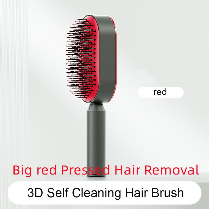 Self Cleaning Hair Brush For Women One-key Cleaning Hair Loss Airbag Massage Scalp Comb Anti-Static Hairbrush 31