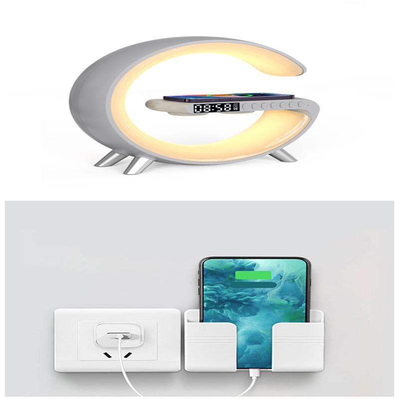 New Intelligent G Shaped LED Lamp Bluetooth Speake Wireless Charger Atmosphere Lamp App Control For Bedroom Home Decor 25