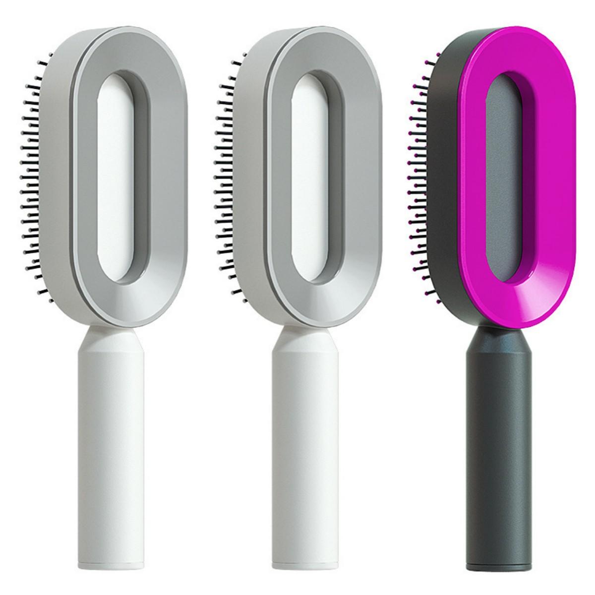 Self Cleaning Hair Brush For Women One-key Cleaning Hair Loss Airbag Massage Scalp Comb Anti-Static Hairbrush 71
