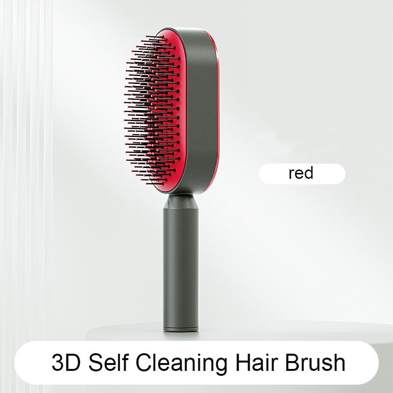 Self Cleaning Hair Brush For Women One-key Cleaning Hair Loss Airbag Massage Scalp Comb Anti-Static Hairbrush 18
