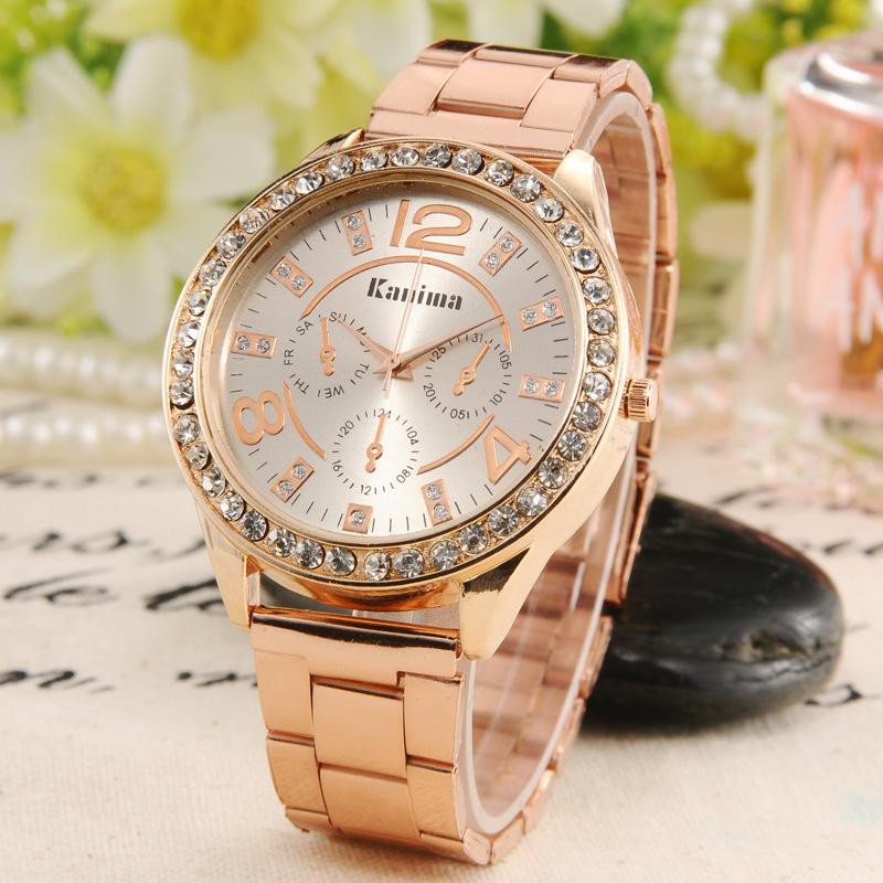 Relogio Feminino New Brand Kanima Crystal Casual Quartz Watch 5