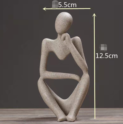 Creative Abstract Character Jane Ou Thinker Ornaments Living Room Home Accessories Wedding Gifts 11