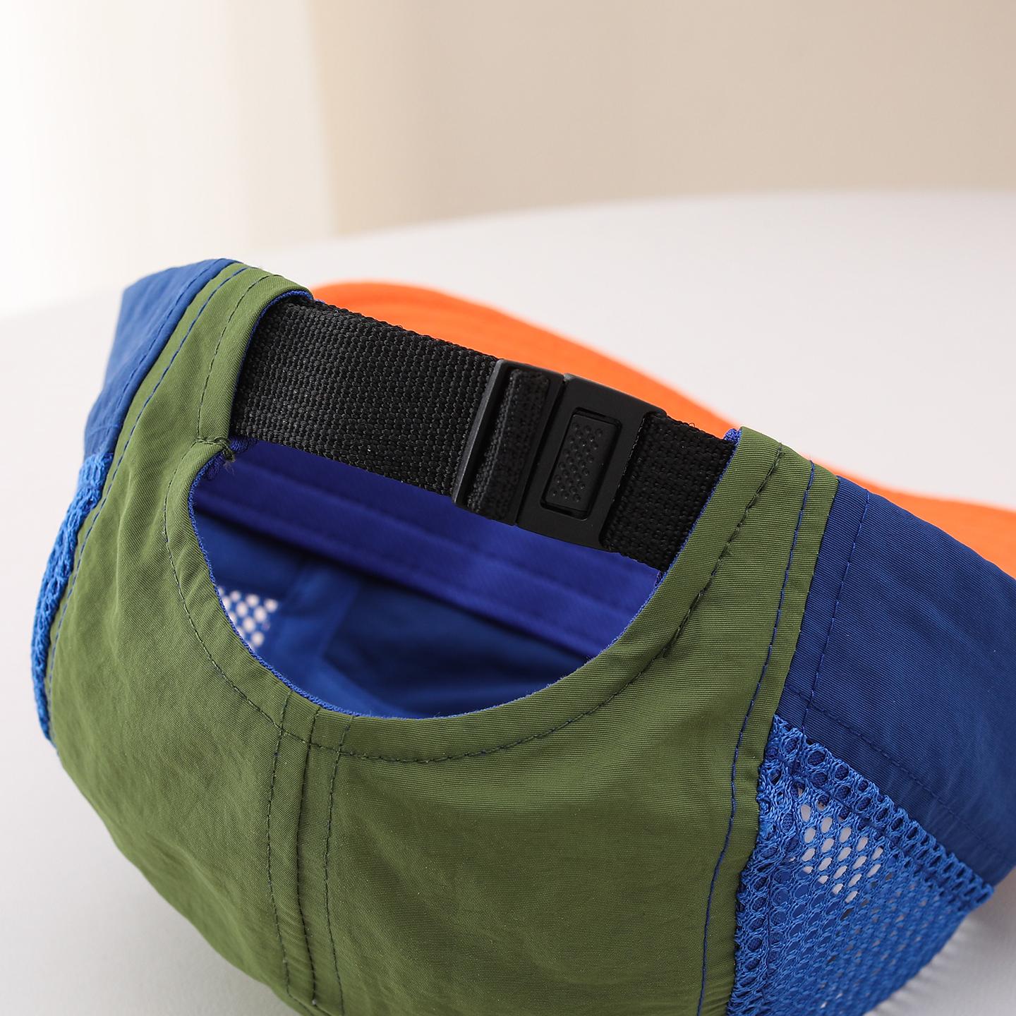 Multi-color Stitched Mesh Fabric, Lightweight And Breathable, Simple And Casual Style. This Baseball Cap With A Flat Brim Is Suitable For Sports, Travel And Daily Use. 10