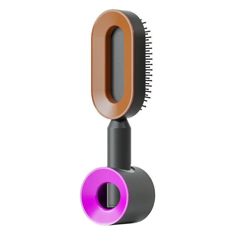 Self Cleaning Hair Brush For Women One-key Cleaning Hair Loss Airbag Massage Scalp Comb Anti-Static Hairbrush 12