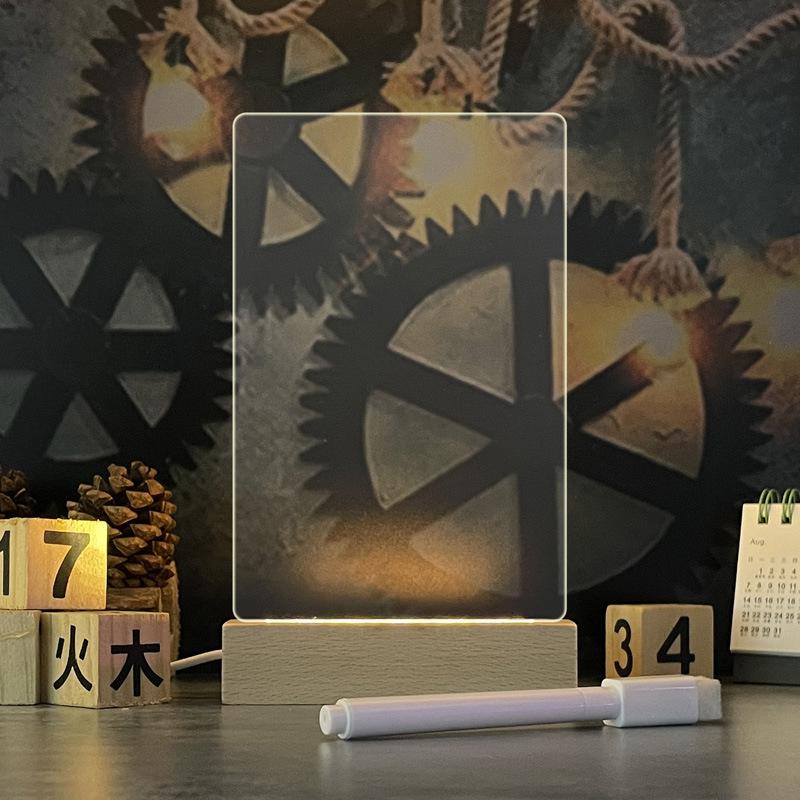 Creative Note Board Creative Led Night Light USB Message Board Holiday Light With Pen Gift For Children Girlfriend Decoration Night Lamp 3